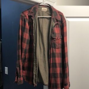Men’s Lucky Brand button-up. Red and Black. XL